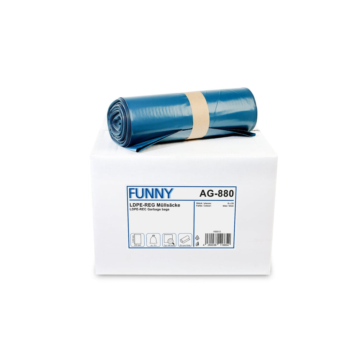 Funny Typ 100 extra Müllsack, blau