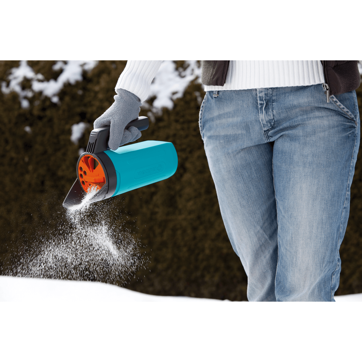 Gardena Handstreuer für Streusalz, Sand und Dünger