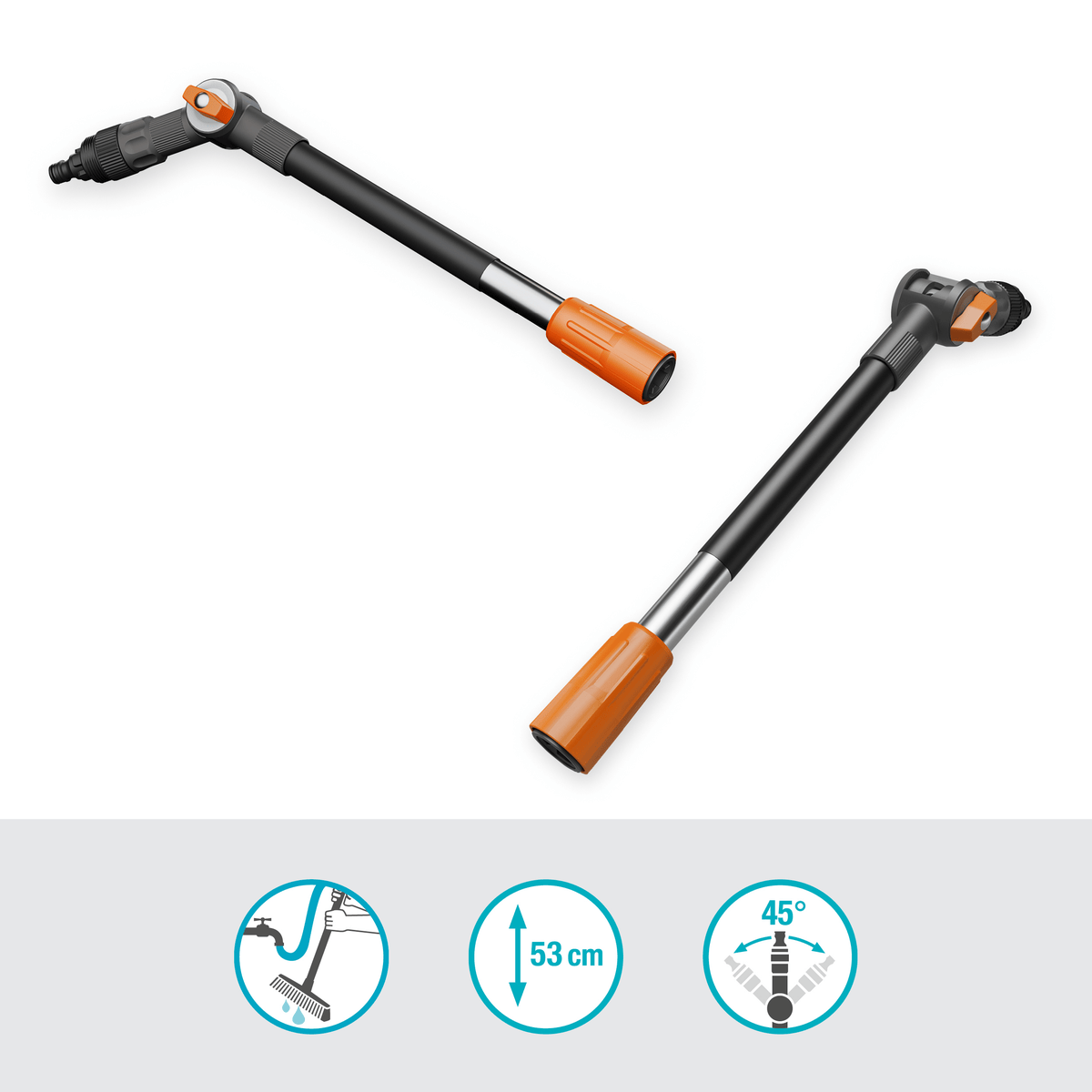 Gardena Cleansystem Stiel Flex, wasserführend mit Gelenk