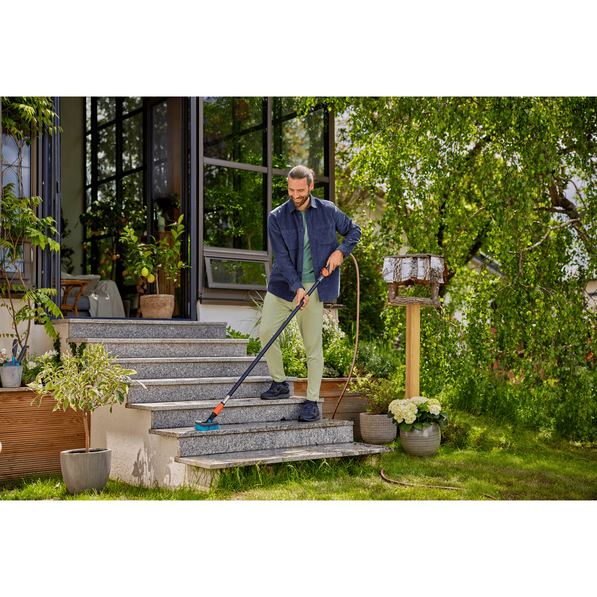 Gardena Cleansystem Stiel, wasserführend