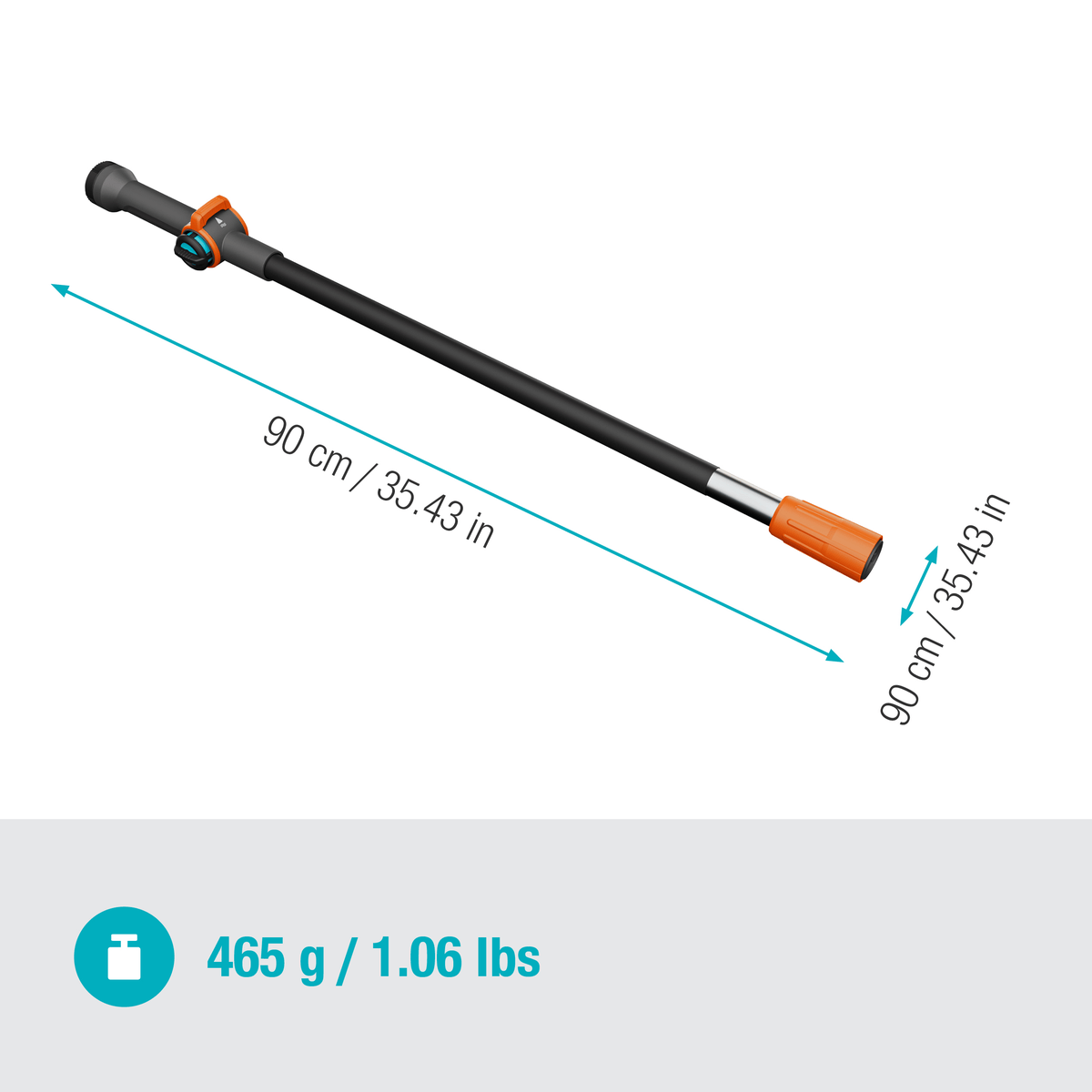 Gardena Cleansystem Stiel, wasserführend