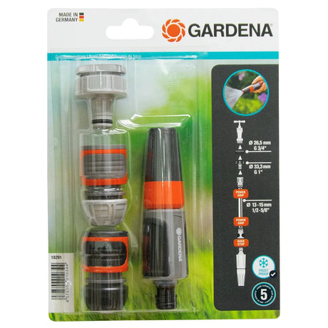 Gardena Grundausstattung mit Spritze Schlauchverbinder und Wasserstop 4078500010344