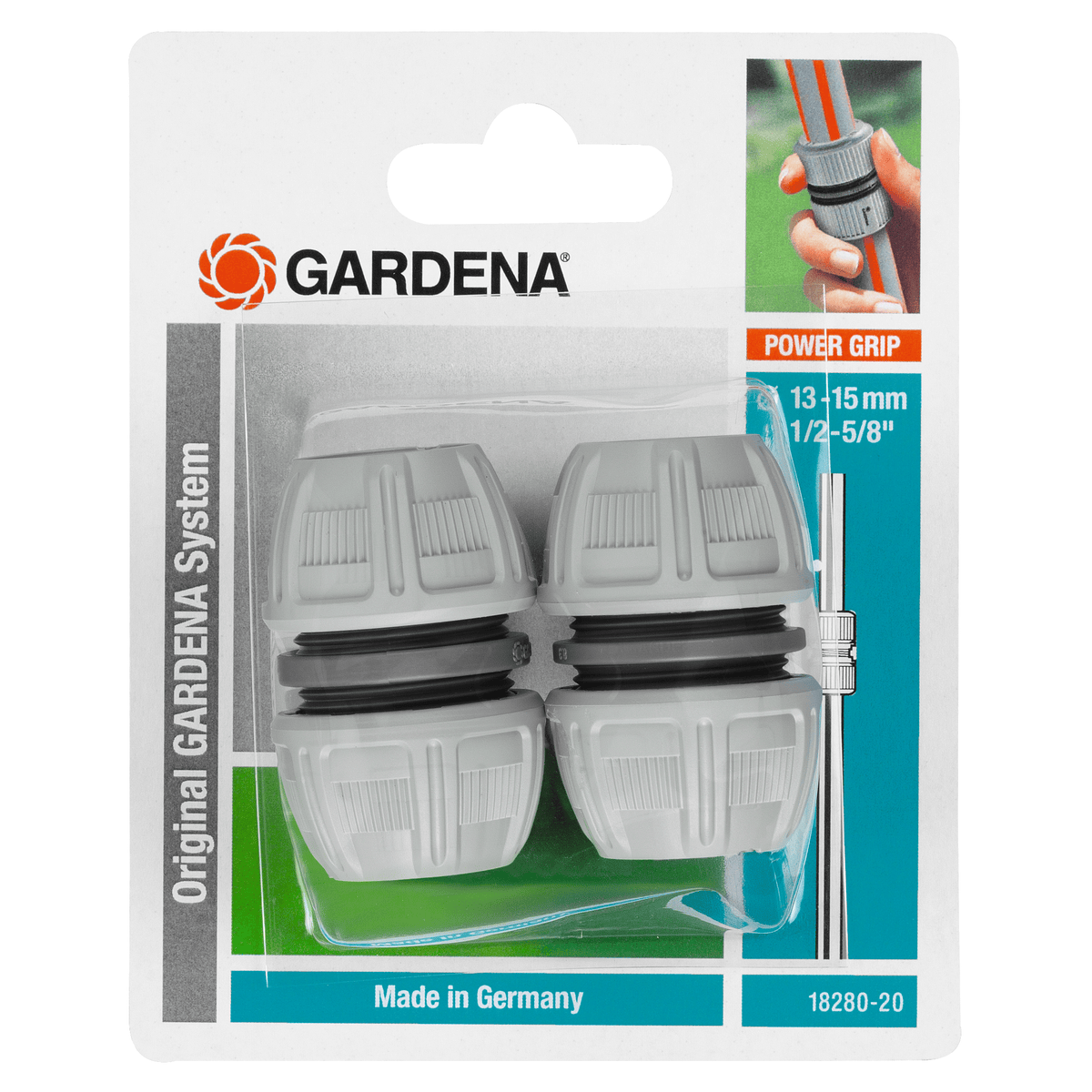 Gardena Reparator für Gartenschläuche 13 mm (1/2") – 15 mm (5/8"), 2er-Satz