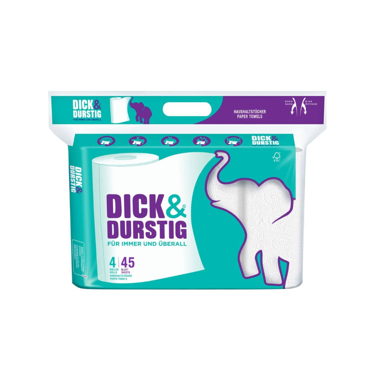 Hakle Dick Durstig Küchenrollen 2-lagig für Küche Haushalt