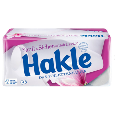 Hakle Sanft Sicher Toilettenpapier 4-lagig weich saugfähig 1 Packung = 20 Rollen zu je 130 Blatt