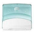 Tork Performance Wischtuchspender W4 kompatibel Einzelblatt weiß/ türkis Maße (B x H x T): 42,7 x 39,4 x 20,6 cm