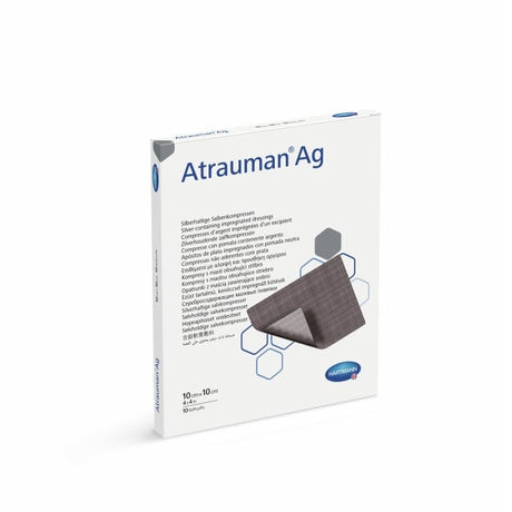 Hartmann Atrauman Ag Salbenkompresse silberhaltig steril Wundversorgung 10 Stück Einzeln Verpackt Masse 10 X 10 cm