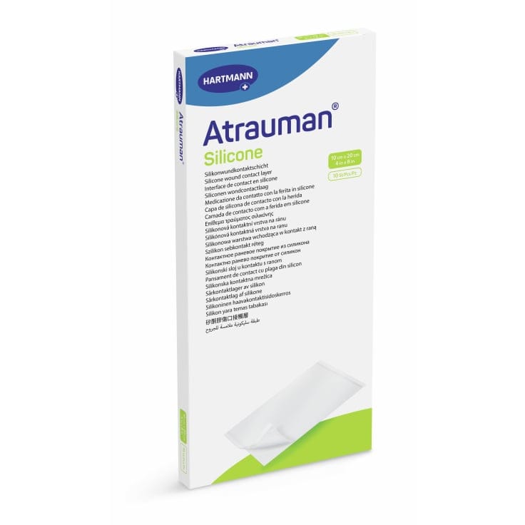 Hartmann Atrauman Silicone Wundkontaktschicht steril Wundauflage 10 Stück Einzeln Verpackt Masse 10 X 20 cm