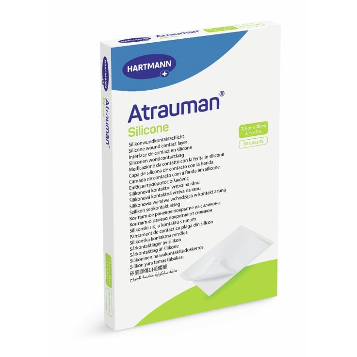 Hartmann Atrauman Silicone Wundkontaktschicht steril Wundauflage 10 Stück Einzeln Verpackt Masse 7 5 X 10 cm