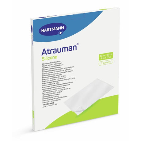 Hartmann Atrauman Silicone Wundkontaktschicht steril Wundauflage 5 Stück Einzeln Verpackt Masse 20 X 30 cm