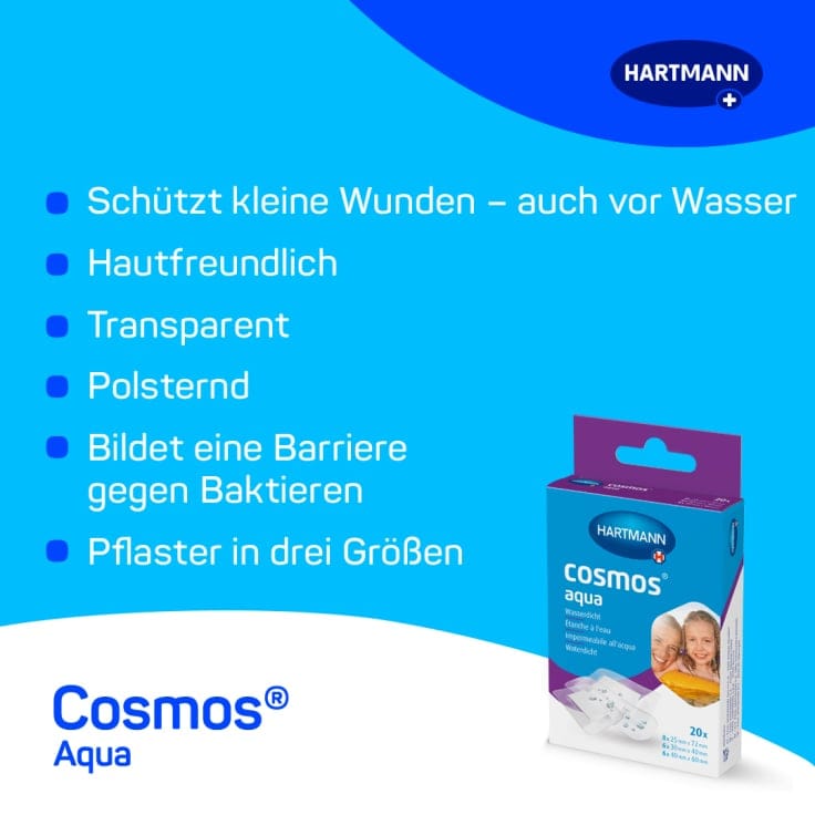 Hartmann Cosmos Aqua Wundpflaster wasserdicht drei Größen
