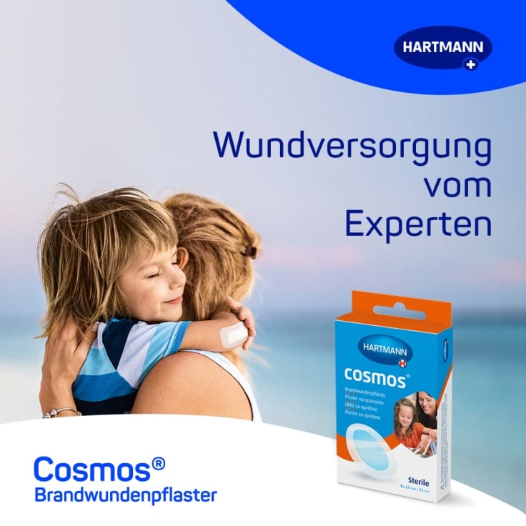 Hartmann Cosmos Brandwundenpflaster transparent feuchte Wundbehandlung