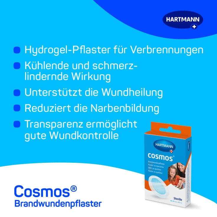 Hartmann Cosmos Brandwundenpflaster transparent feuchte Wundbehandlung