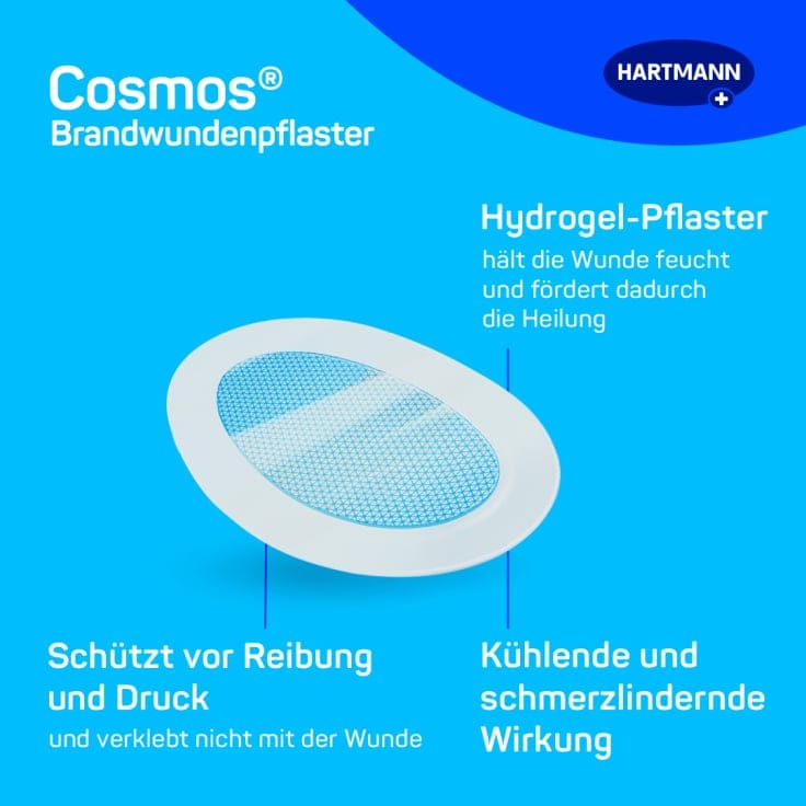 Hartmann Cosmos Brandwundenpflaster transparent feuchte Wundbehandlung
