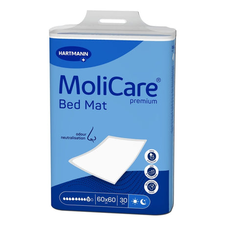 Hartmann MoliCare Premium Bed Mat Bettschutzunterlagen Flüssigkeitsschutz Pflege 1 Packung = 30 Stück, Maße: 60 x 60 cm