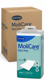 Hartmann MoliCare Premium Bed Mat Bettschutzunterlagen hohe Saugfähigkeit 1 Karton = 4 Packungen à 30 Stück, Format: 40 x 60 cm