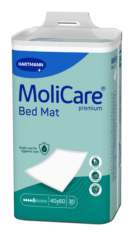 Hartmann MoliCare Premium Bed Mat Bettschutzunterlagen hohe Saugfähigkeit 1 Packung = 30 Stück, Format: 40 x 60 cm