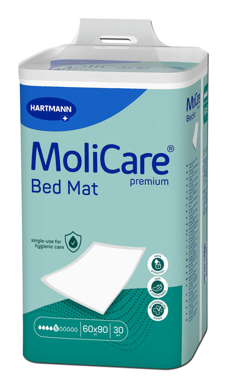 Hartmann MoliCare Premium Bed Mat Bettschutzunterlagen hohe Saugfähigkeit 1 Packung = 30 Stück, Format: 60 x 90 cm