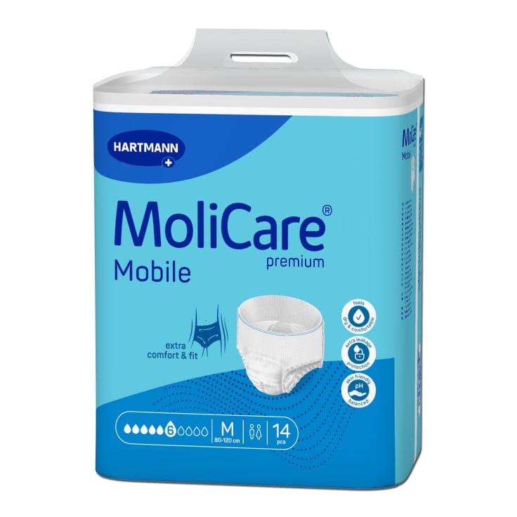 Hartmann MoliCare Premium Mobile Inkontinenzhosen 6 Tropfen schwere 14 Stück