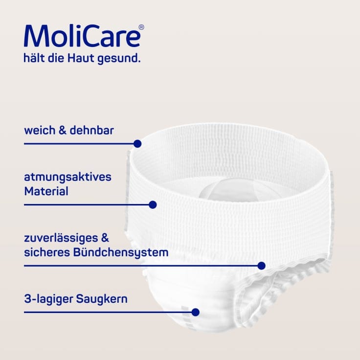 Hartmann MoliCare Premium Mobile Inkontinenzslip 6 Tropfen Anziehhilfe