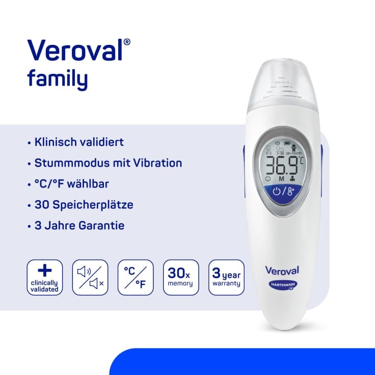 Hartmann Veroval family Infrarot Fieberthermometer 3in1