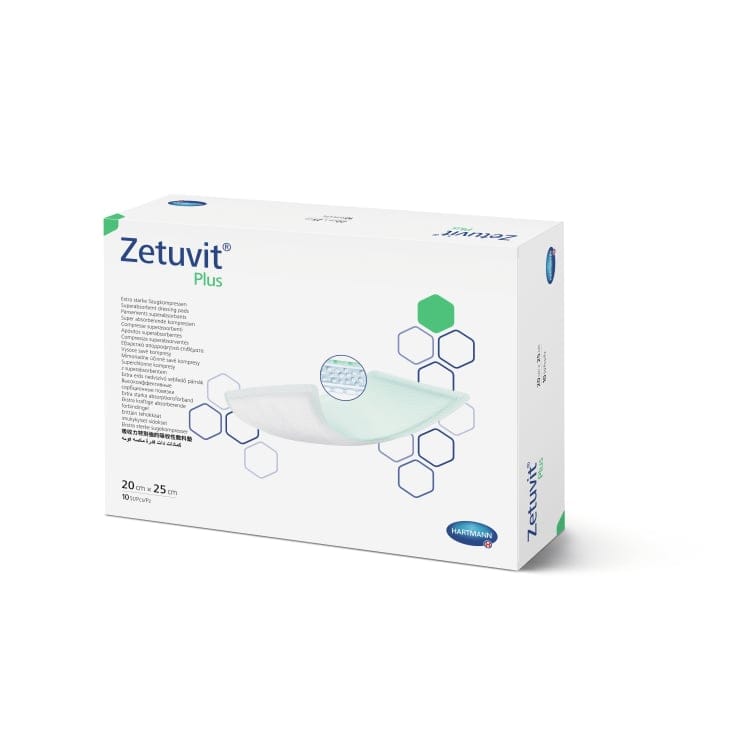 Hartmann Zetuvit Plus Wundauflage saugstark steril 10 Stück Einzeln Verpackt