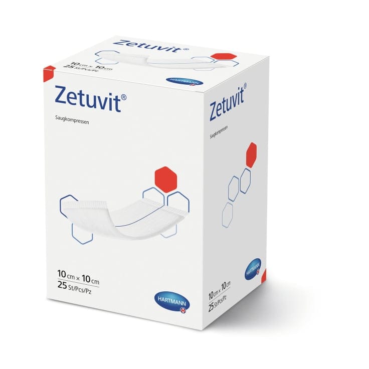 Hartmann Zetuvit Saugkompresse steril 9× 25 Stück Einzel Verpackt