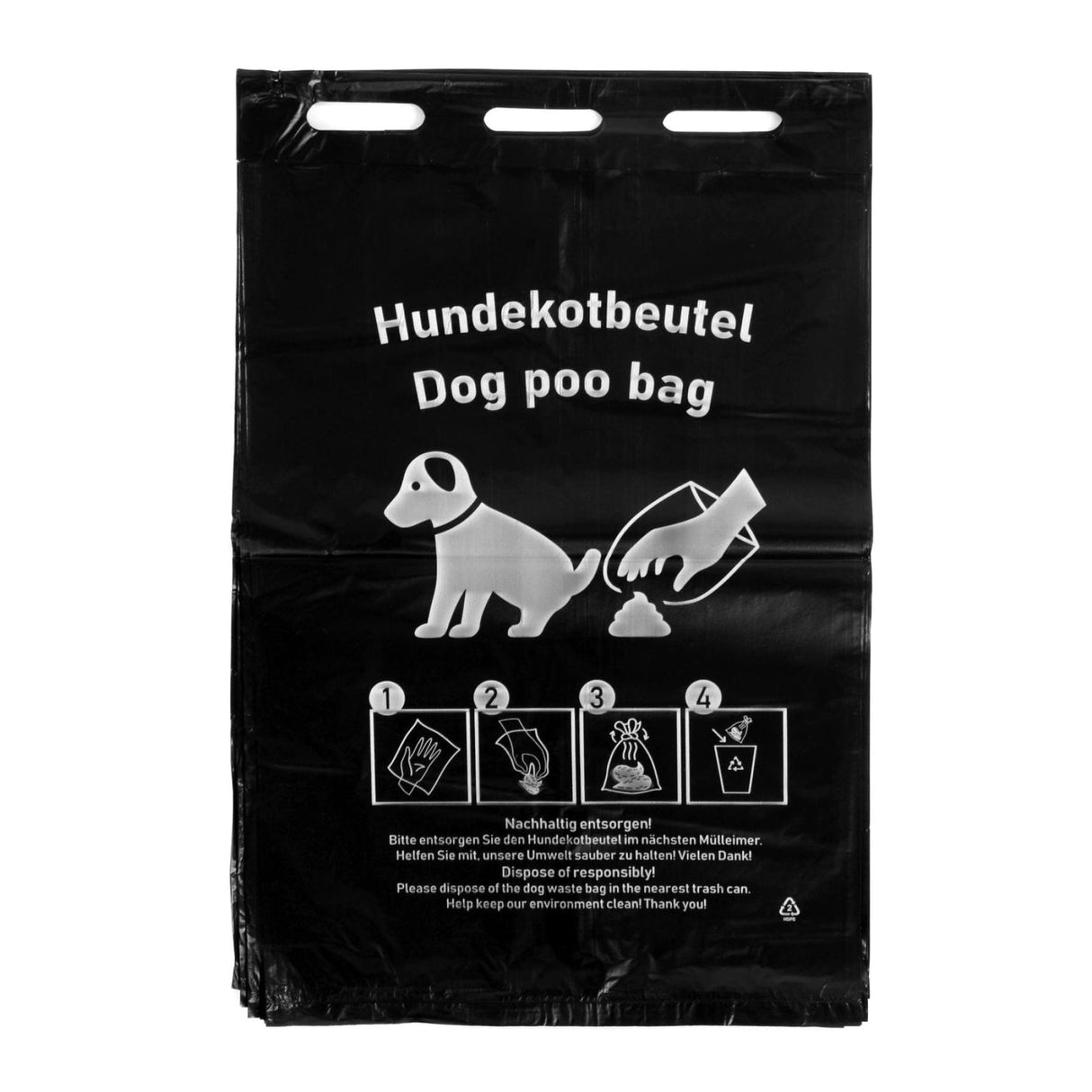 HDPE-Hundekotbeutel, 20,5 x 33 cm, schwarz 50 Beutel