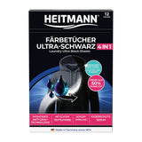 HEITMANN 4 in 1 Färbetücher Ultra-Schwarz 12 Tücher
