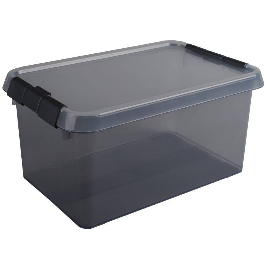 helit Comfort Line Aufbewahrungsbox 6 Liter, grau transparent
