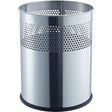helit Papierkorb the dot mit Lochdekor, 15 Liter edelstahl
