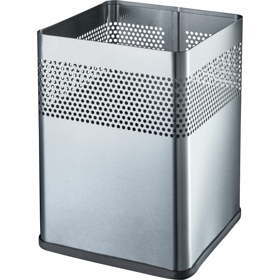 helit Papierkorb the dot mit Lochdekor, 18 Liter edelstahl