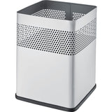 helit Papierkorb the dot mit Lochdekor, 18 Liter mittelgrau