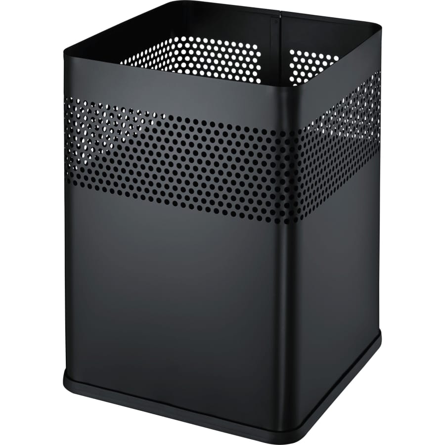helit Papierkorb the dot mit Lochdekor, 18 Liter schwarz