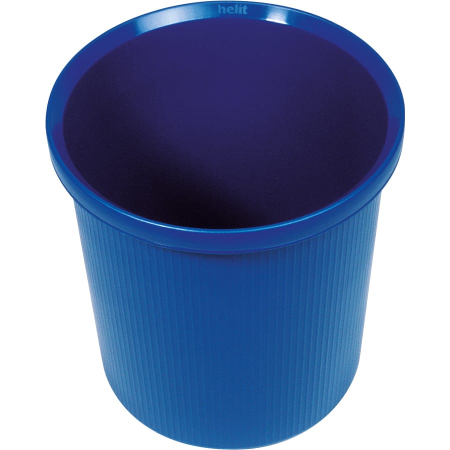 helit Papierkorb the german line mit Streifendesign, 18 Liter blau
