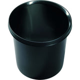 helit Papierkorb the german line mit Streifendesign, 18 Liter schwarz