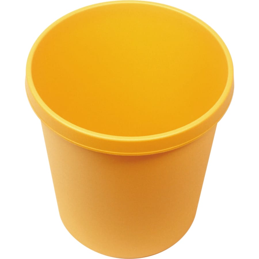 helit Papierkorb the german mit Griffrand, 30 Liter gelb