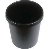 helit Papierkorb the german mit Griffrand, 30 Liter schwarz