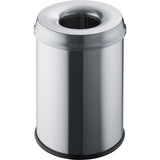 helit Sicherheitspapierkorb the guardian, 15 Liter edelstahl
