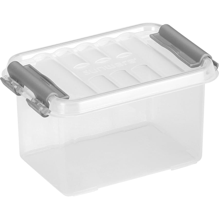 helit the q-line Aufbewahrungsbox mit Deckel, transparent 0,4 Liter