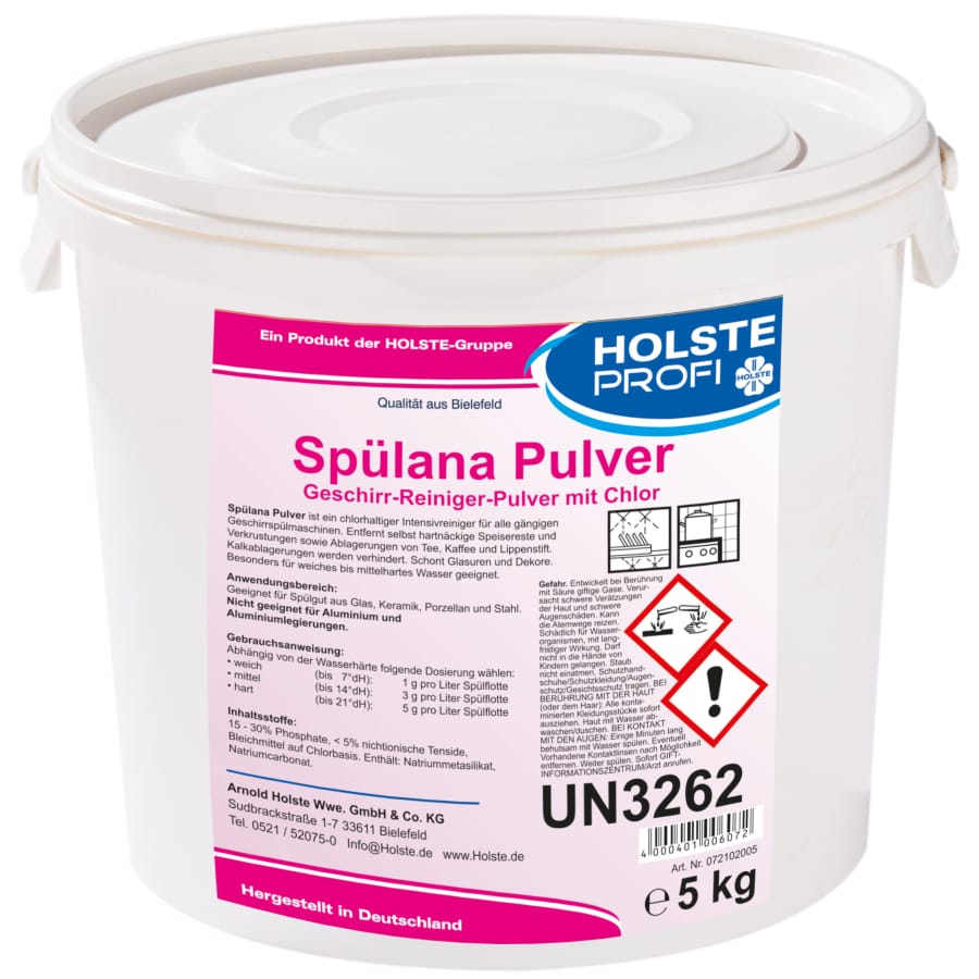 HOLSTE Spülana Pulver Geschirrreinigerpulver 5 kg Eimer