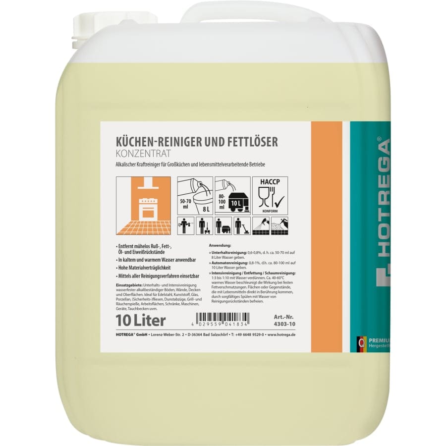 HOTREGA PROFESSIONAL Küchenreiniger und Fettlöser 10 Liter Kanister