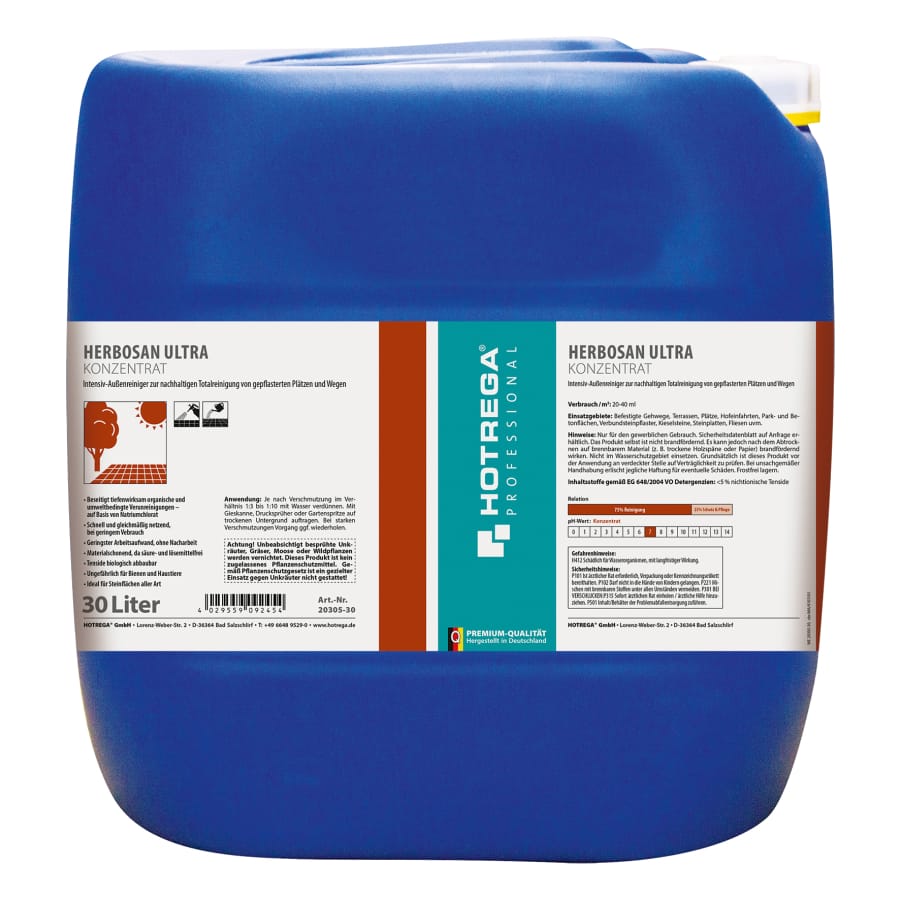 HOTREGA PROFESSIONAL Herbosan Ultra Außenreiniger 30 Liter Kanister