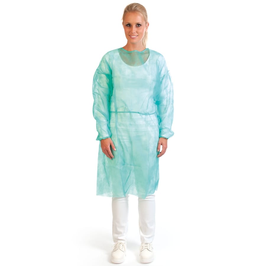 HYGOBASE Eco Schutzkittel 1 Karton (10 × 10 Stück), Grün