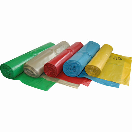 Hygoclean® Müllbeutel LDPE auf Rolle, 120 Liter, Typ 60 1 Karton (10 Rollen × 25 Stück × 250 Stück), Transparent