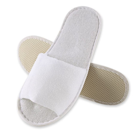 HYGONORM® Classic Hotelslipper, Einwegpantoffeln, offen, weiß 1 Packung (10 Paar), Länge 28,5 cm