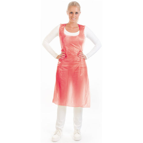Hygonorm® Einwegschürze PE, auf Rolle - 16 my 1 Rolle (200 Stück), Rot