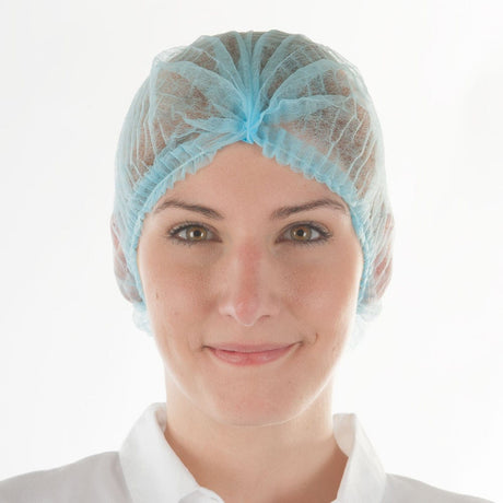 Hygonorm® Klipphaube aus Polypropylen-Vlies leicht - im Sparpack 1 Packung (100 Stück), Blau