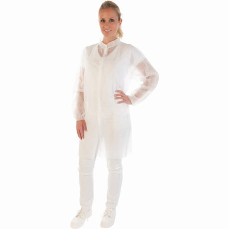 Hygonorm® PP Besucherkittel, leicht XXL – Weiß – Karton (100 Stück) · 426839