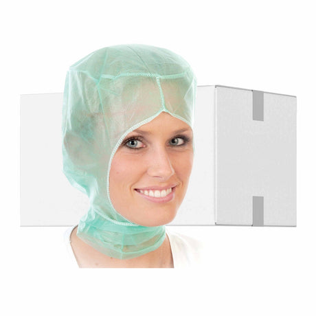 HYGOSTAR® Astrohaube Polypropylen-Vlies 1 Karton (10 Packungen × 1000 Stück), Grün